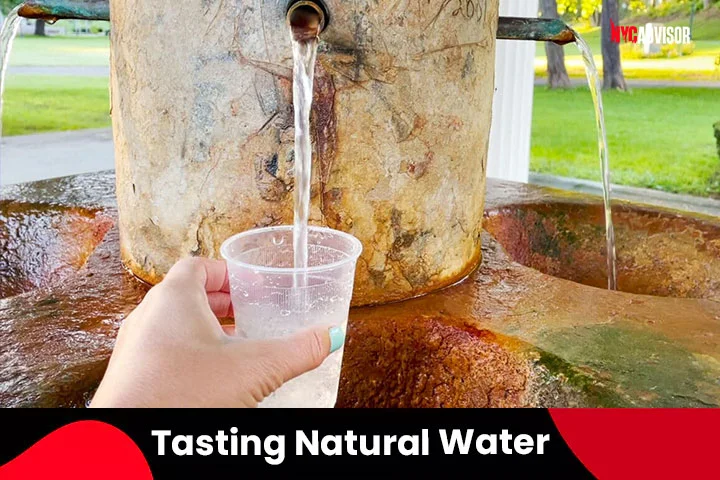 2. Tasting Natural Water Springs, Saratoga Springs, NY